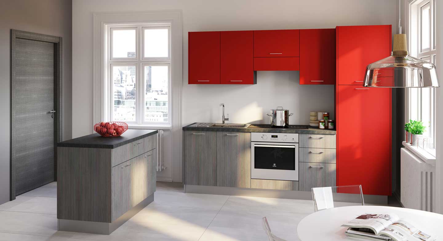 Cuisine Gris Ramage & Bordeaux